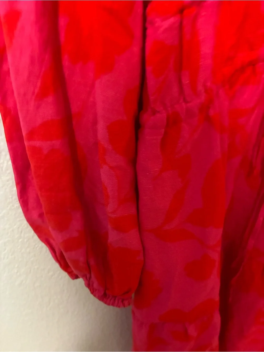 kate spade New York x Target Pink and Red Floral V-Neck Drawstring Dress